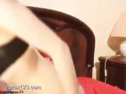 Beautiful and hot brunette milf teasing big tits webcam show