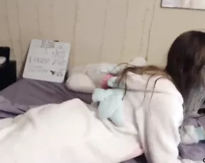 Two hot babes share a hard cock