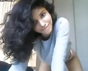 Slim latina teen teasing naked body webcam show