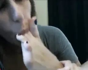 Sexy teen licking feet webcam show