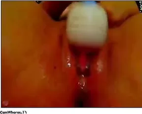 Cute brunette teen darling cumming