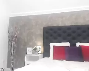 Passion tattoo brunette teasing in stockings webcam show