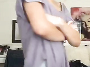 Beautiful teen blonde show her face webcam show