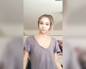 Beautiful teen blonde show her face webcam show