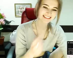 AudreyBlonde very slim teen blonde dancing striptease webcam show