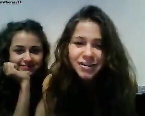 Teen brunette girls free teasing webcam show
