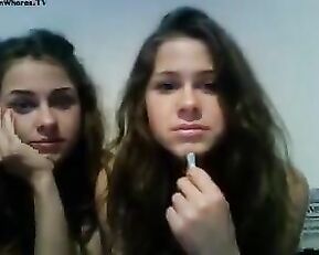 Teen brunette girls free teasing webcam show
