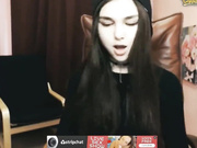 A brunette is teasing her cunt