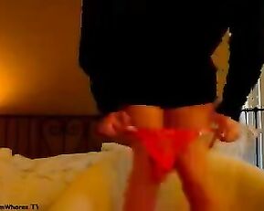 Sexy milf blonde teasing huge tits webcam show