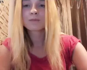 sexyluisa slim young teen blonde teasing webcam show