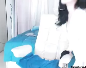 Busty asian brunette hot masturbate webcam show