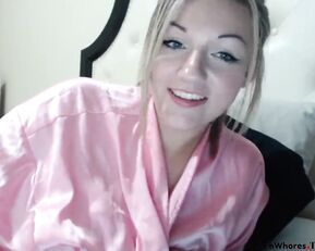 Babyleah98 sweet blonde teasing big natural nude tits webcam show