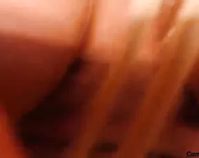 Amateur blonde gobbling up a cock and truing to look hot