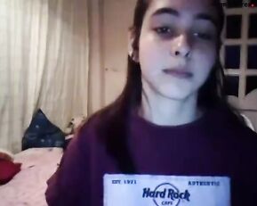 Nice teen show natural huge boobs webcam show