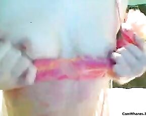 Slim sweet teen blonde fingering webcam show