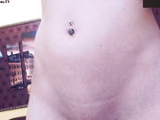 Milf in stockings with small tits play with ohmibod webcam show