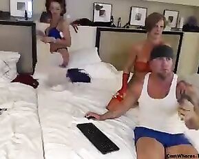 Foursome group blowjob and sex webcam show