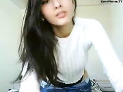 romanian passion slim teen brunette dancing striptease webcam show