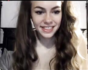 Sweet slim teen teasing webcam show