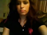 Sexy busty girl teasing nude tits webcam show