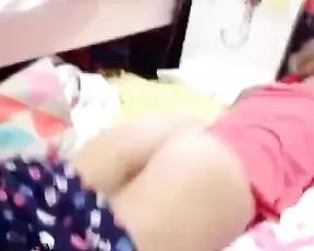 Slim teen teasing beauty ass webcam show