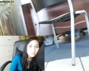 Bella Torrez busty slim teen brunette masturbate webcam show