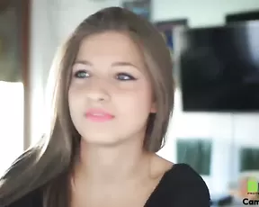 Big breasted slut slowly takes off her clothes on camera