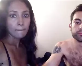 So pretty brunette girlfriend make awezone home sex fun with his friend